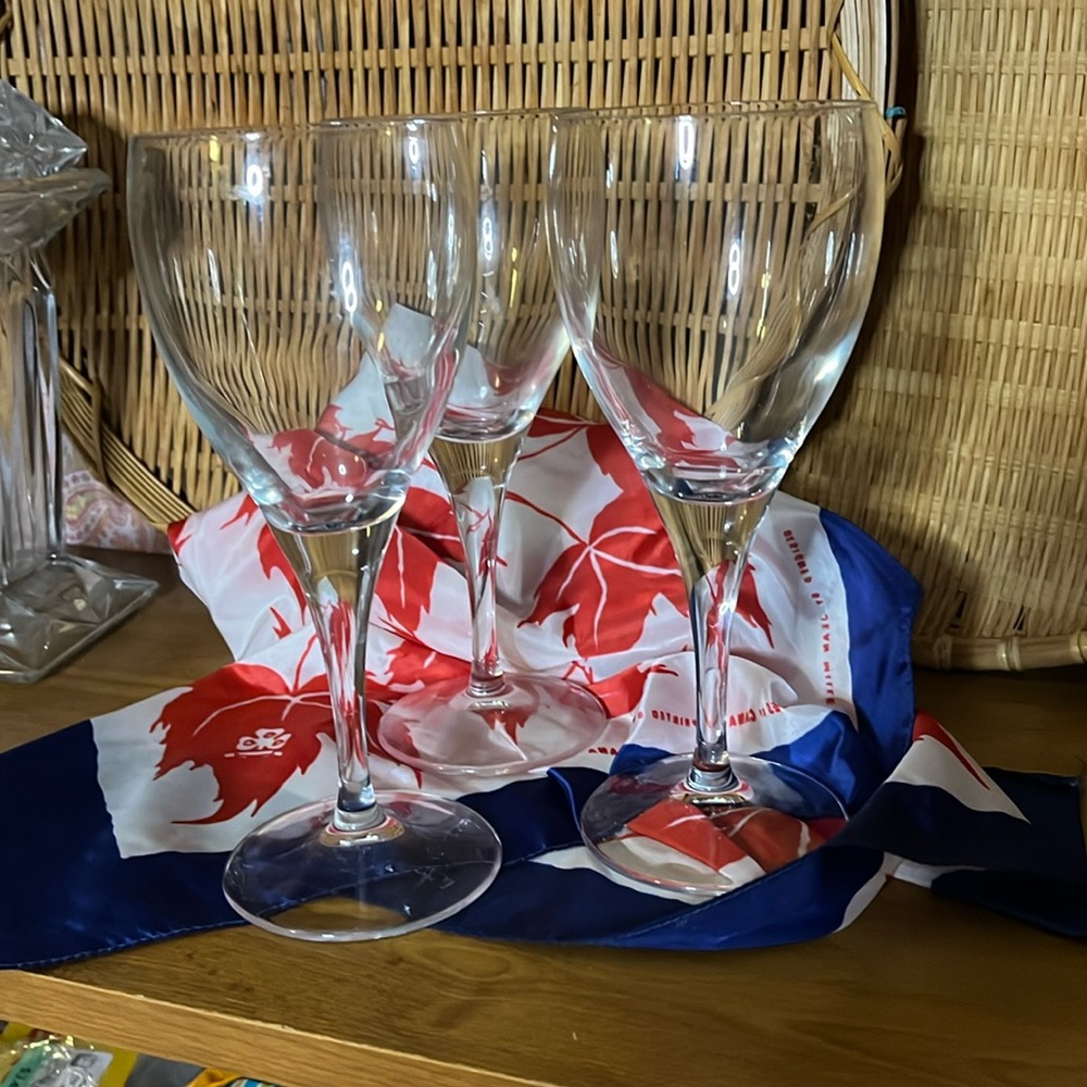 😄Three Bormioli Rocco masterpiece crystal wine glasses